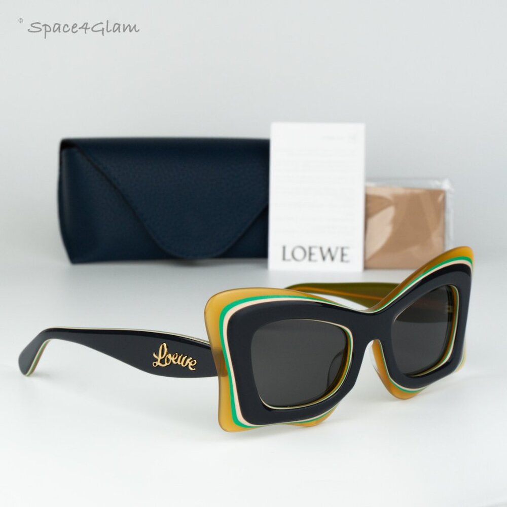 Loewe Men Sunglasses Grey Multicolor Cat Eye LW40140U 20A NEW AUTHENTIC - Picture 3 of 10